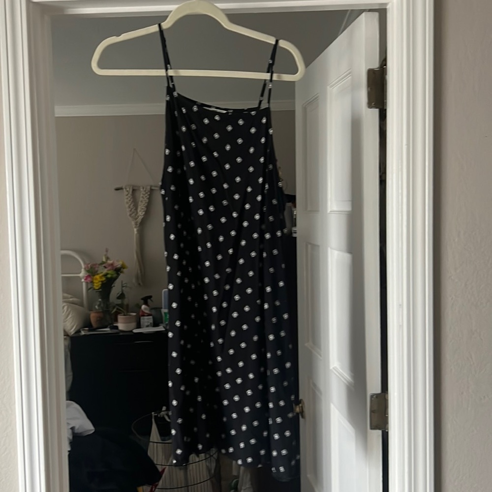 Black strappy mini dress with diamond  pattern